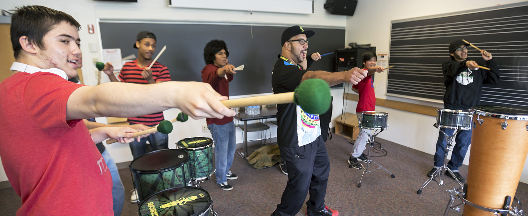BPS music class with drums